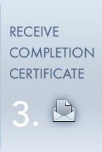 Receive a defensive driving and traffic school completion certificate