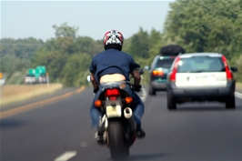 Motorcycle driving on highway