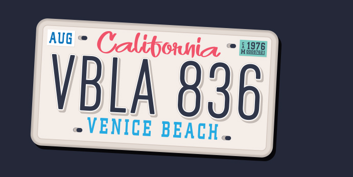 California license plates