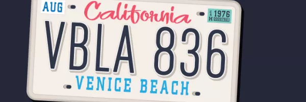 California license plates