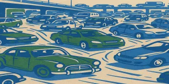 car running into another