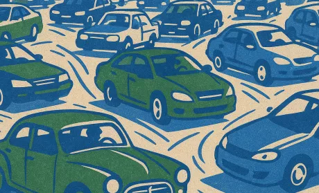 car running into another