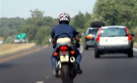 Motorcycle driving on highway